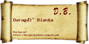 Daragó Bianka névjegykártya